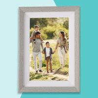 Pora&co Digitale Fotolijst met WiFi & Frameo App 10 inch, wit / zilver - thumbnail
