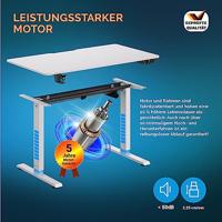 Zit Sta Bureau In hoogte verstelbaar - Wit 110x60x73-118cm - thumbnail