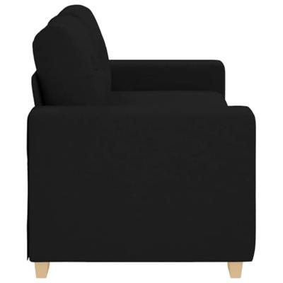 Loveseat bank 140 cm stof zwart