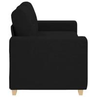 Loveseat bank 140 cm stof zwart - thumbnail