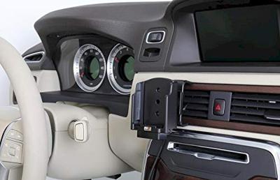 Brodit Gerätehalter Smartphone Telefoonhouder voor in de auto 360° draaibaar, Met laadfunctie 5.3 - 5.3 inch