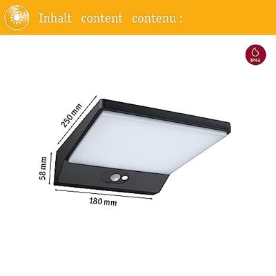 Paulmann 94334 Ronas Wandlamp op zonne-energie Energielabel: A (A - G) 5 W Warmwit Donkergrijs Paulmann 94334 Ronas Wandlamp op zonne-energie Energielabel: A (A - G) 5 W Warmwit Donkergrijs
