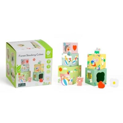 Classic World stapelblokken met bosdieren, 10dlg.