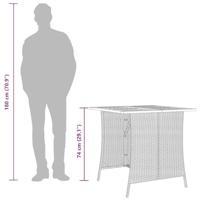 5-delige Tuinset met kussens poly rattan beige - thumbnail