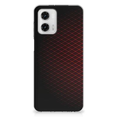 Motorola Moto G73 | TPU bumper | Geruit Rood