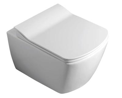 Closetzitting BWS Flat Inox Scharnieren en Softclose Wit