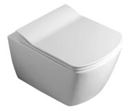 Closetzitting Boss & Wessing Flat Inox Scharnieren en Softclose Wit Boss & Wessing - thumbnail