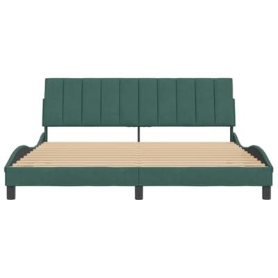 Bedframe zonder matras 180x200 cm fluweel donkergroen Bedframe zonder matras 180x200 cm fluweel donkergroen