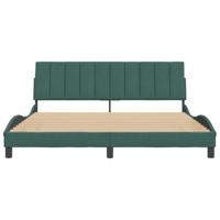 Bedframe zonder matras 180x200 cm fluweel donkergroen - thumbnail