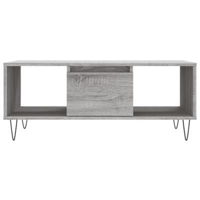 Salontafel 90x50x36,5 cm bewerkt hout grijs sonoma