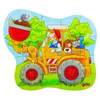 Goki legpuzzel Loader junior 22,5 cm hout 20 stukjes - thumbnail