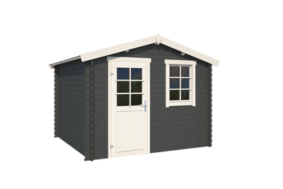 Blokhut Nina 275x230 Carbon Grey-Wit Outdoor Life - Outdoor life