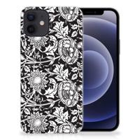 iPhone 12 | 12 Pro (6.1") | TPU Case | Black Flowers - thumbnail
