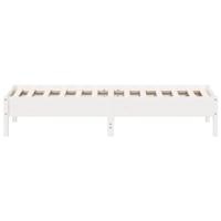 Bedframe zonder matras massief grenenhout wit 90x190 cm - thumbnail
