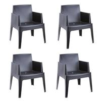 Box Tuinstoel Black 4 stuks Garden Impressions - Garden impressions - thumbnail
