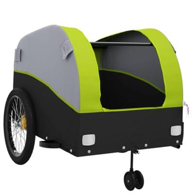 Fietstrailer 45 kg ijzer zwart en groen - thumbnail