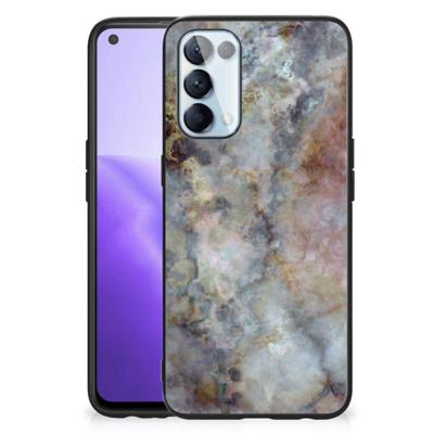 OPPO Reno5 5G | Find X3 Lite Marmeren Print Telefoonhoesje Marmer Grijs OPPO Reno5 5G | Find X3 Lite Marmeren Print Telefoonhoesje Marmer Grijs