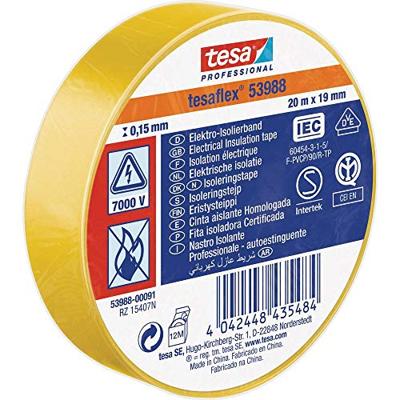 tesa 53988-00091-00 Isolatietape tesa Professional Geel (l x b) 20 m x 19 mm 1 stuk(s) tesa 53988-00091-00 Isolatietape tesa Professional Geel (l x b) 20 m x 19 mm 1 stuk(s)