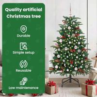 VidaXL Kunstkerstboom groen 150 cm pvc en metaal en plastic - thumbnail