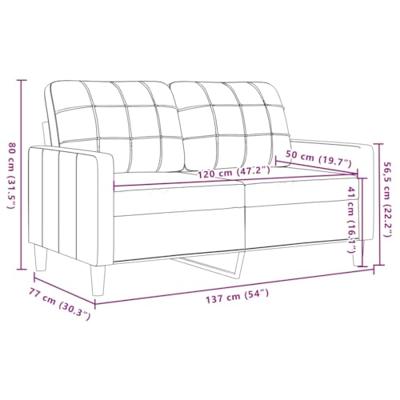 Tweezitsbank 120 cm fluweel donkergrijs