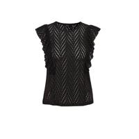 VERO MODA top VMLEAH van gerecycled polyester zwart - thumbnail