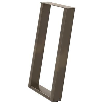 Eettafelpoten 2 st U-vormig 60x(72-73) cm staal naturel