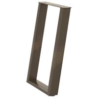 Eettafelpoten 2 st U-vormig 60x(72-73) cm staal naturel - thumbnail