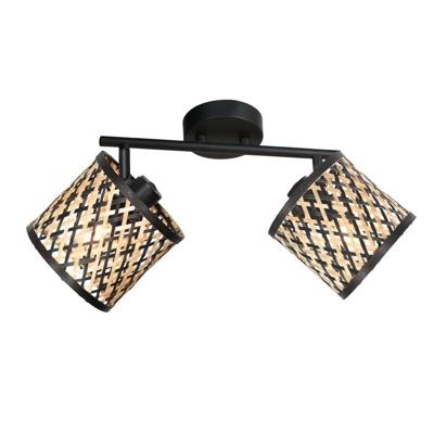 Steinhauer Plafondlamp 2-lichtsSumba met bamboe kappen Ø12cm - 4488ZW