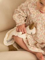 Personaliseerbare platte knuffel GANZ wit - thumbnail