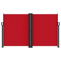 Windscherm uittrekbaar 140x600 cm rood - thumbnail