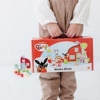 Bing Blokkendoos met Houten Blokken + Figuren 30 Stuks - thumbnail