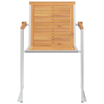 Tuinstoelen 8 st met kussens massief teakhout