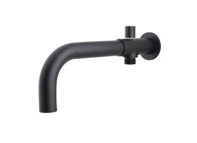 Wiesbaden inbouw-baduitloop met omstel rond 23cm mat zwart Wiesbaden inbouw-baduitloop met omstel rond 23cm mat zwart