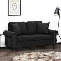 Sierkussens 2 st 40x40 cm fluweel zwart - thumbnail