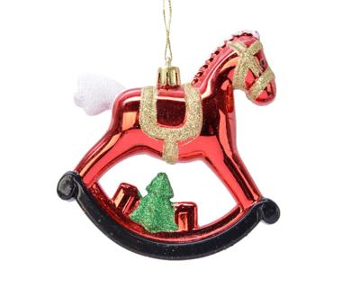 hobbelpaarood plc l2.10b10h11 cm rood kerst Decoris - Decoris