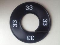 Maatring 9cm zwart/wit 33 - thumbnail