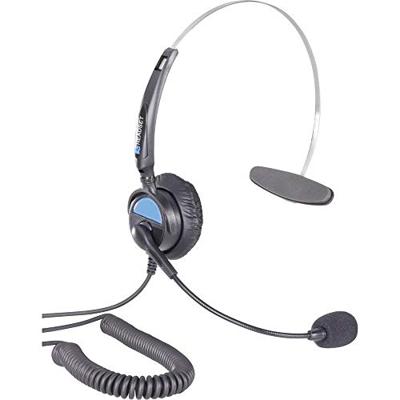 Basetech KJ-97 On Ear headset Kabel Mono Zwart Telefoon
