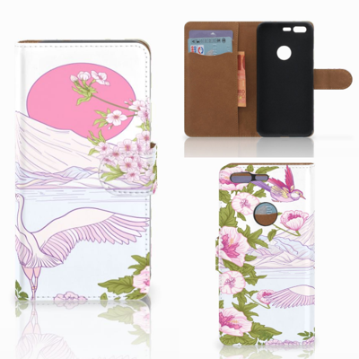 Google Pixel Telefoonhoesje met Pasjes Bird Standing Google Pixel Telefoonhoesje met Pasjes Bird Standing