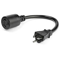 StarTech 1FT NEMA-L5-20R To NEMA-5-20P Power Adapter Cable - Zwart - thumbnail