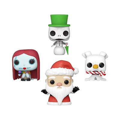 The Nightmare Before Christmas Pocket Pop Holiday Tree 4-Pack - Zero, Sally, Snowman Jack, Sandy Claws