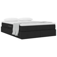 Opbergbed met matras met matras Zwart 140 x 190 cm Polyester - thumbnail
