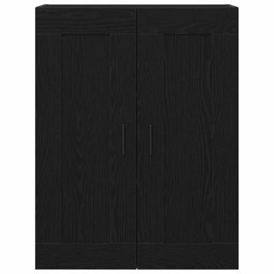 Wandkast Zwart eiken 69.5 x 34 x 90 cm Bewerkt hout