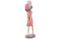 Decoratieve figuren Home ESPRIT Roze Mauve chica 7 x 11 x 27 cm - thumbnail