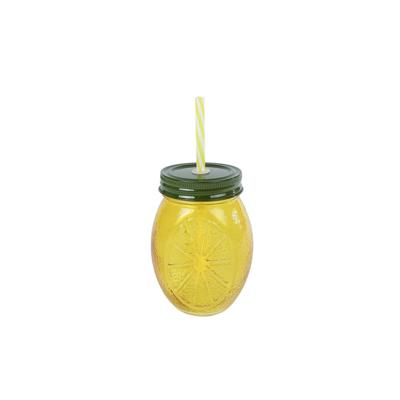 Citroen Drinkglas met rietje