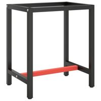 Werkbankframe 70x50x79 cm metaal matzwart en matrood - thumbnail
