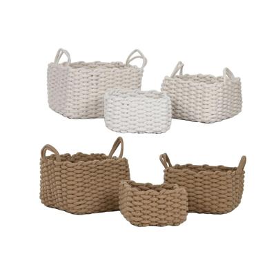 Basket spelset Home ESPRIT Wit Beige Touw (3 Onderdelen) (2 Stuks) Basket spelset Home ESPRIT Wit Beige Touw (3 Onderdelen) (2 Stuks)