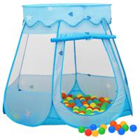 VidaXL Kinderspeeltent met 250 ballen 102x102x82 cm blauw - thumbnail