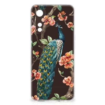 OPPO A78 5G | A58 5G | TPU Hoesje | Pauw met Bloemen