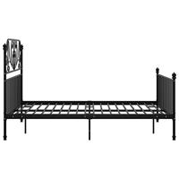 Bedframe metaal zwart 140x200 cm - thumbnail