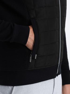 Ombre - Vest Heren - Zwart - Rits - Kraag